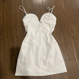 Zara white mini blogger dress